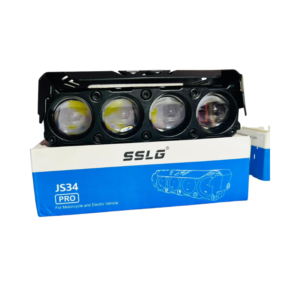 [Original SSLG brand ]Premium Quality 4 LED Car Fog Light & Aluminium Body Universal fitting For Any vehicles White yellow warm white color with red blue parking and flashing mode with Pack of Passing { Set of 2 piecE LIGHT }