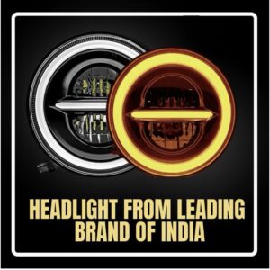 Premium Royal Enfield Headlight Assembly with Dual Color Parking Light (Without Headlight)